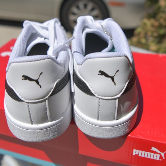 PUMA Men's Smash v2 Sneaker Leather in White - Picture 3 of 6